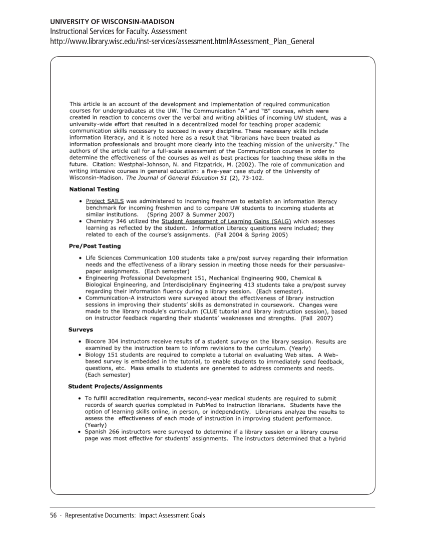 SPEC Kit 318: Impact Measures in Research Libraries (September 2010) page 56