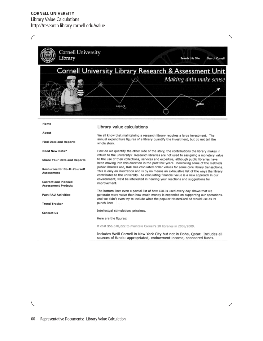 SPEC Kit 318: Impact Measures in Research Libraries (September 2010) page 60