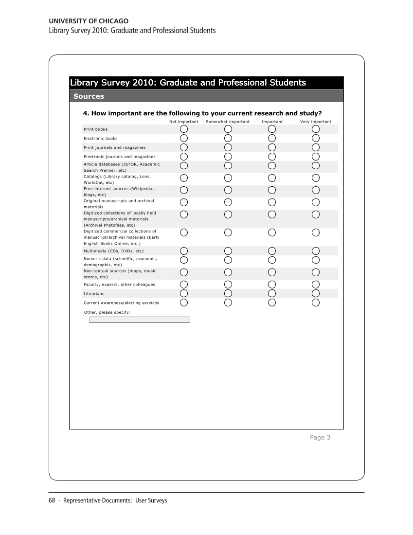 SPEC Kit 318: Impact Measures in Research Libraries (September 2010) page 68