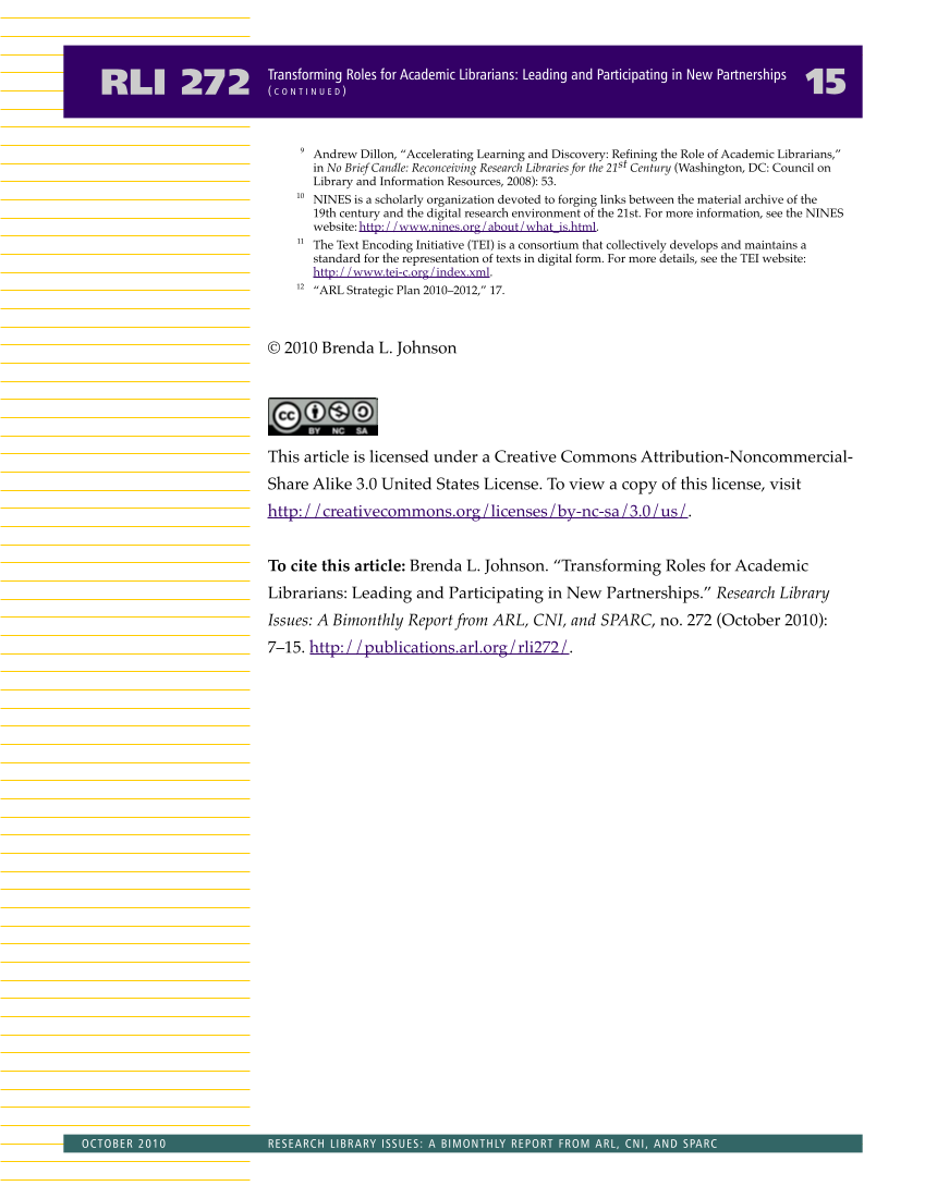 Research Library Issues, no. 272 (Oct. 2010): 21st-Century Research Library Workforce page 16