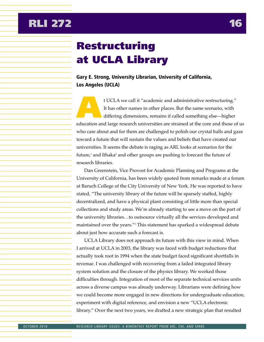 Research Library Issues, no. 272 (Oct. 2010): 21st-Century Research Library Workforce page 17