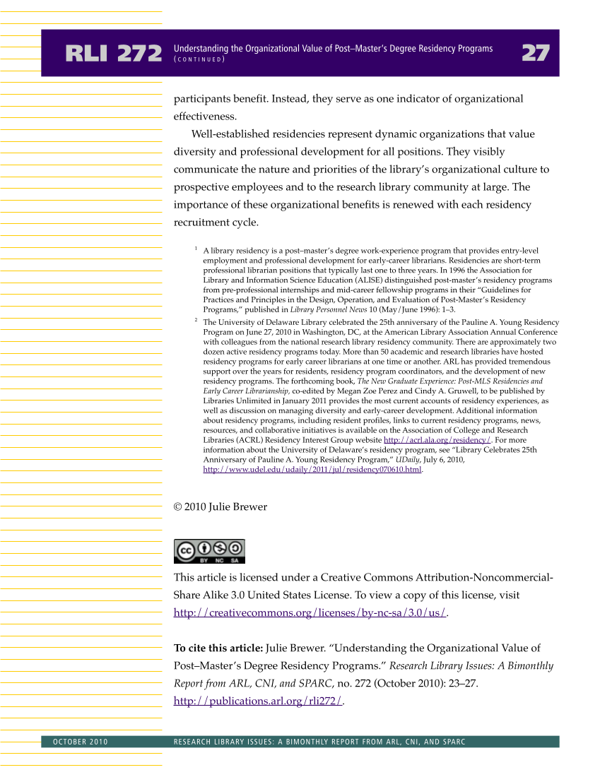 Research Library Issues, no. 272 (Oct. 2010): 21st-Century Research Library Workforce page 28