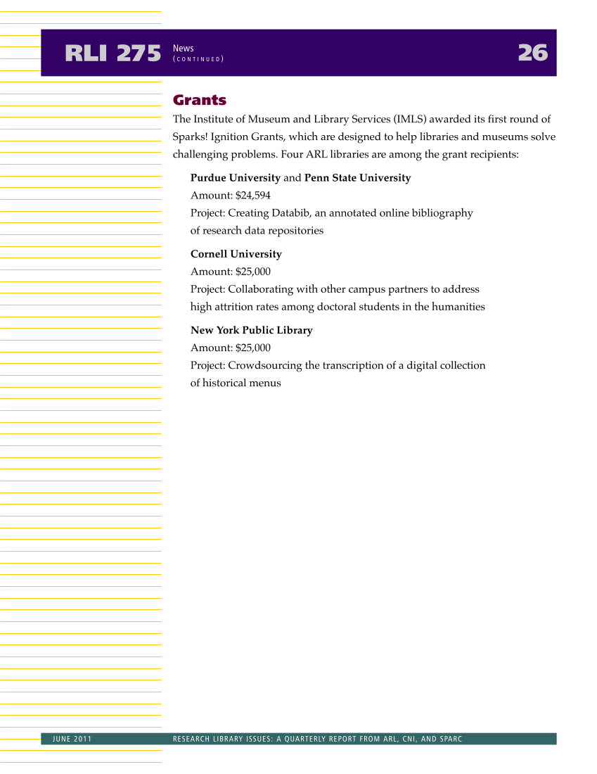 Research Library Issues, no. 275 (June 2011): Report of the Task Force on International Interlibrary Loan and Document Delivery Practices page 26