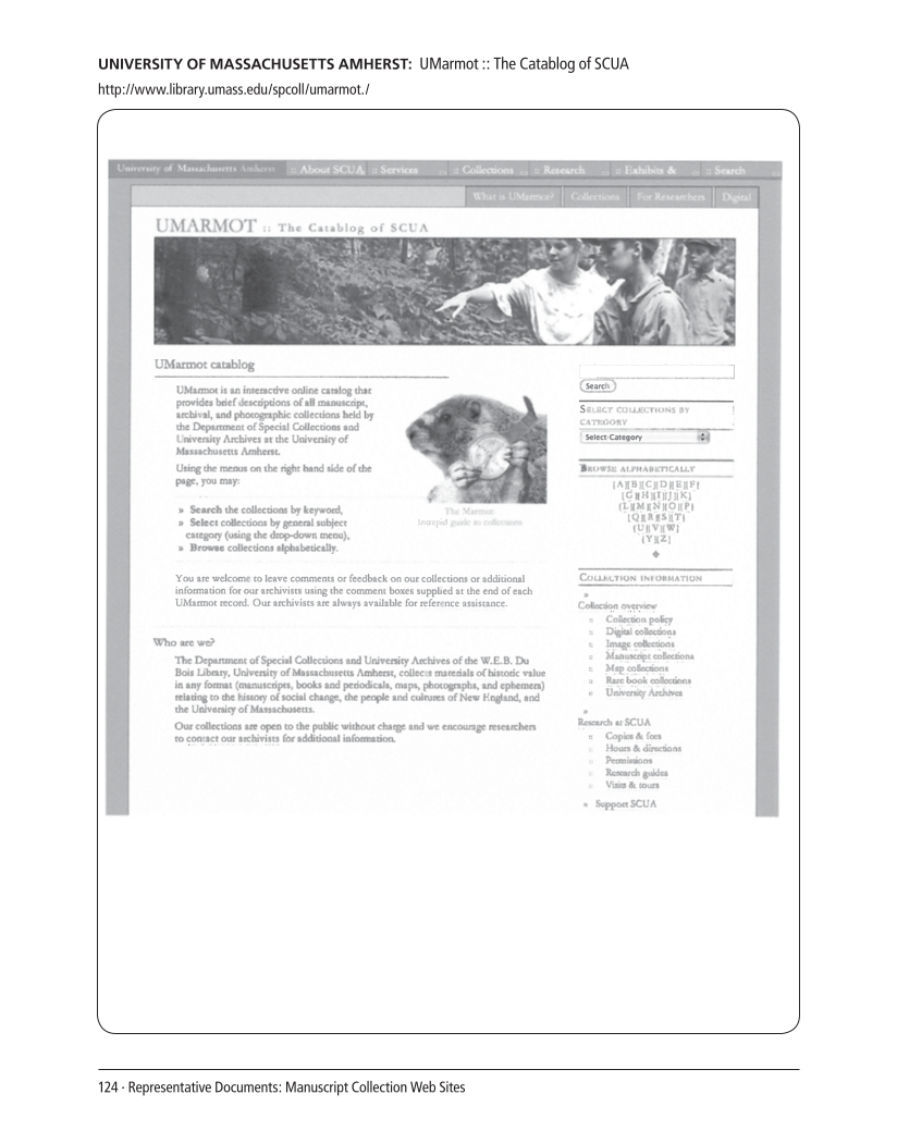 SPEC Kit 307: Manuscript Collections on the Web (October 2008) page 124
