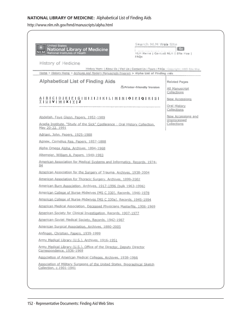 SPEC Kit 307: Manuscript Collections on the Web (October 2008) page 152