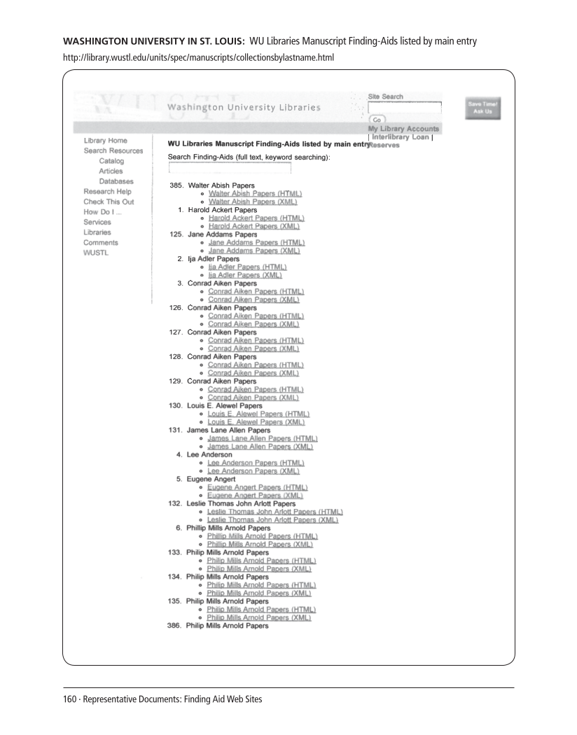 SPEC Kit 307: Manuscript Collections on the Web (October 2008) page 160