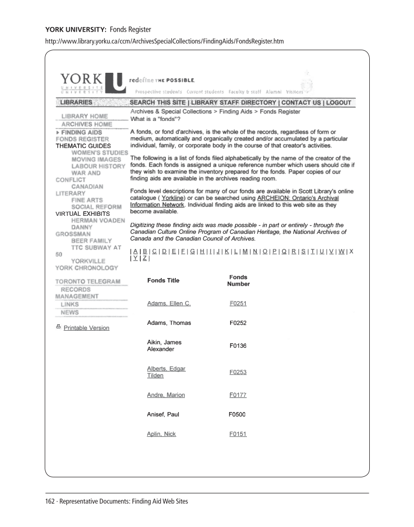 SPEC Kit 307: Manuscript Collections on the Web (October 2008) page 162