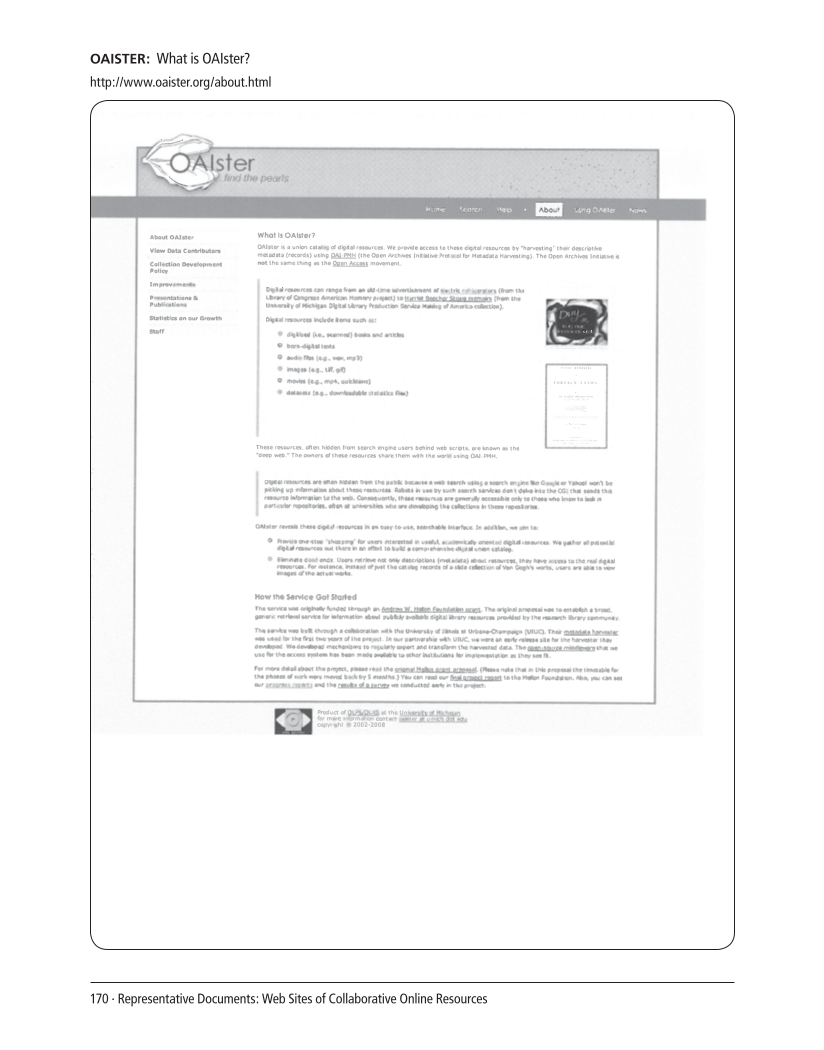 SPEC Kit 307: Manuscript Collections on the Web (October 2008) page 170