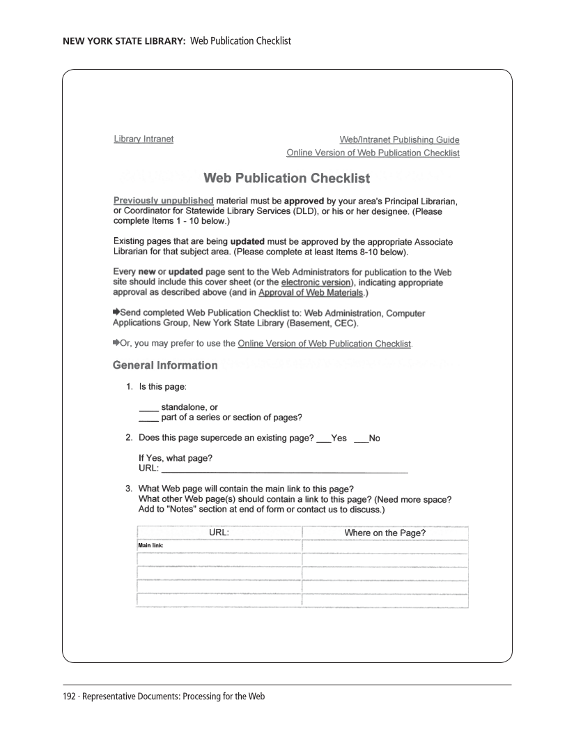 SPEC Kit 307: Manuscript Collections on the Web (October 2008) page 192