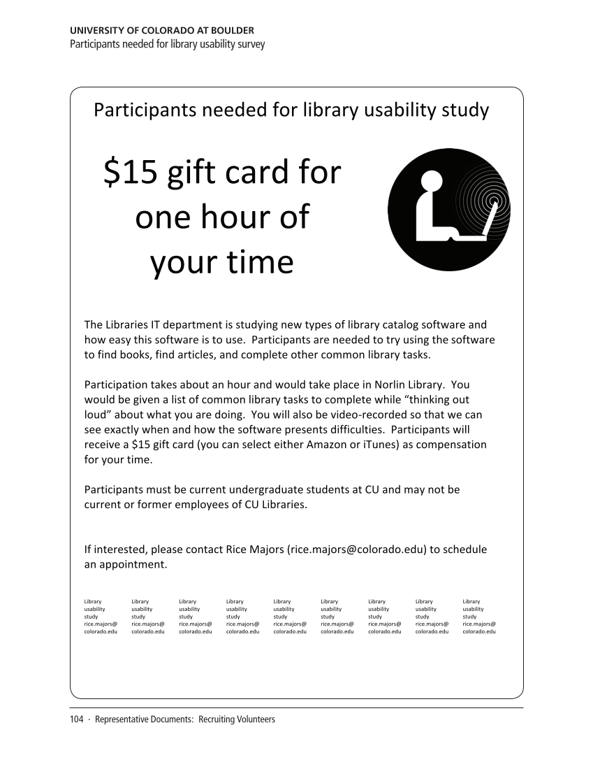 SPEC Kit 322: Library User Experience (July 2011) page 104