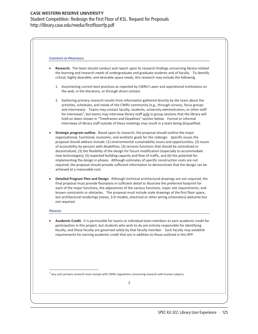 SPEC Kit 322: Library User Experience (July 2011) page 125