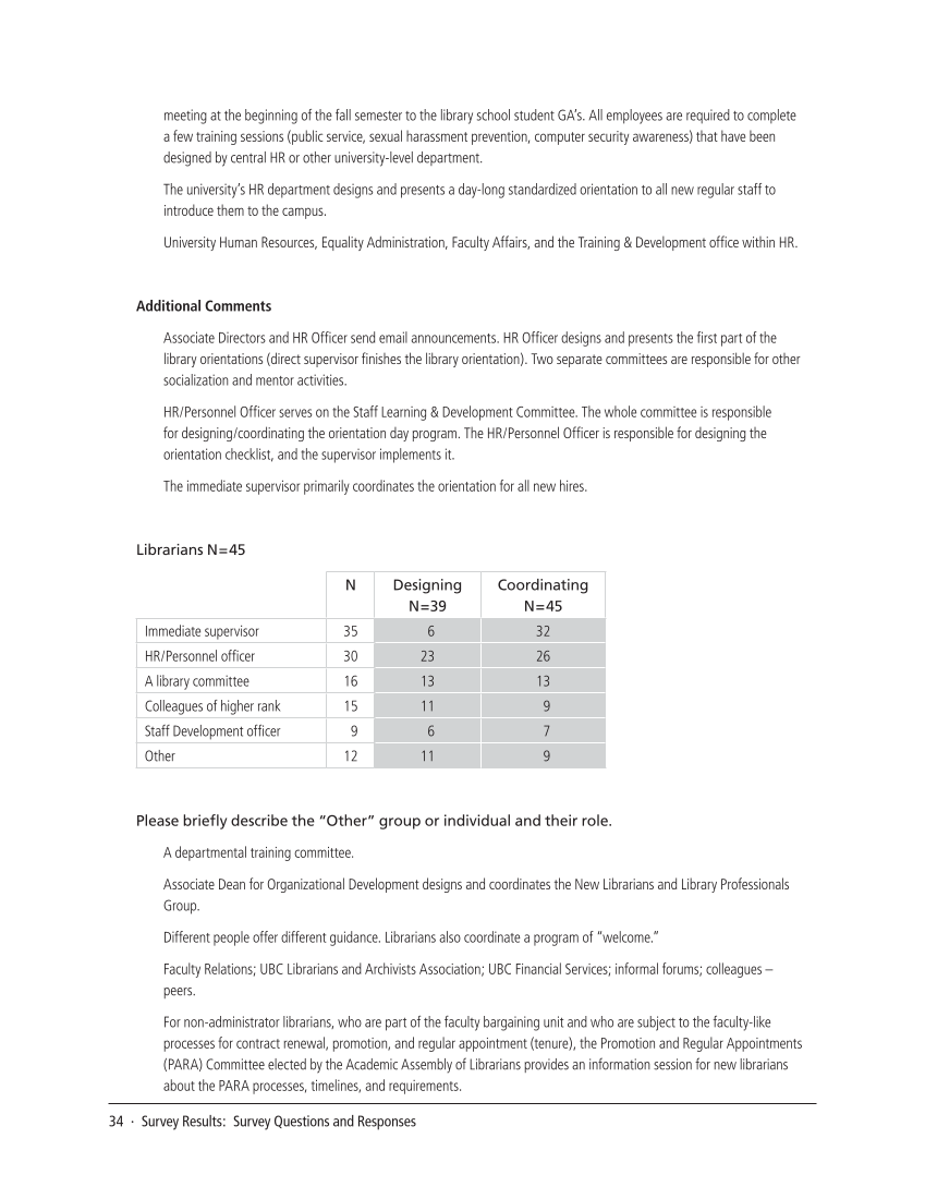 SPEC Kit 323: Socializing New Hires (August 2011) page 34