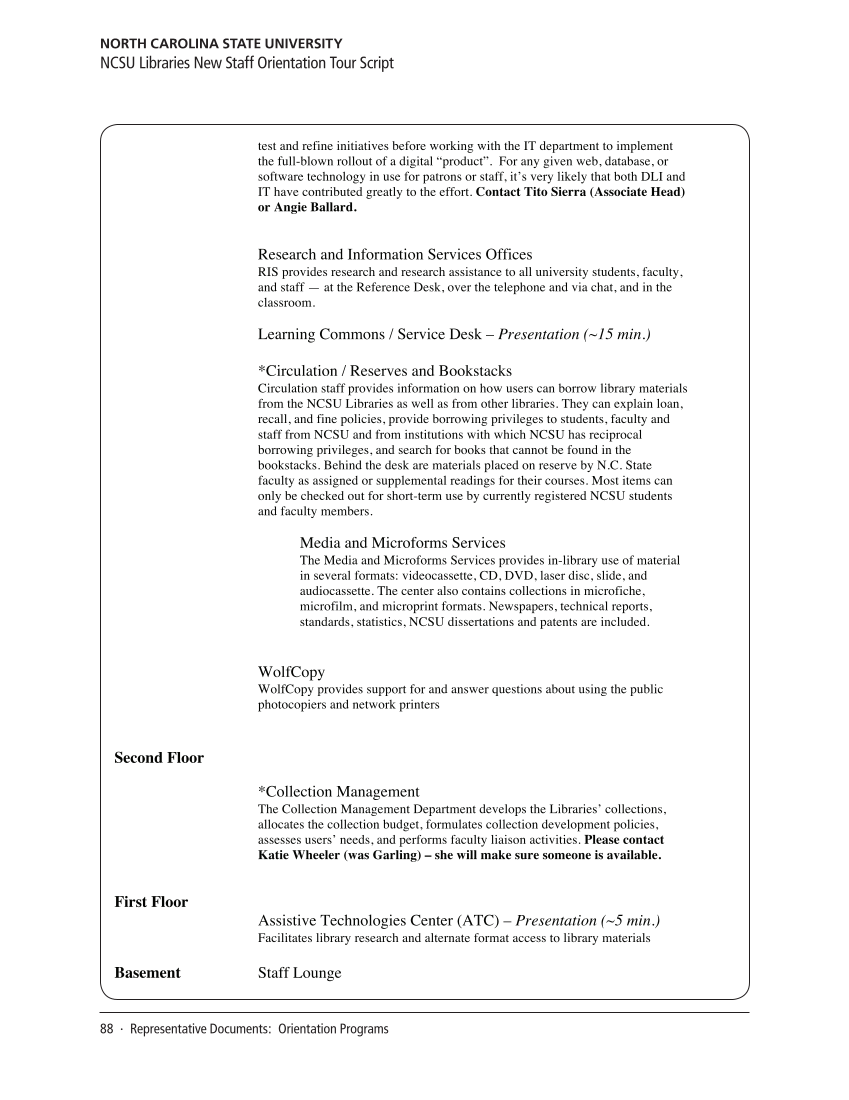 SPEC Kit 323: Socializing New Hires (August 2011) page 88