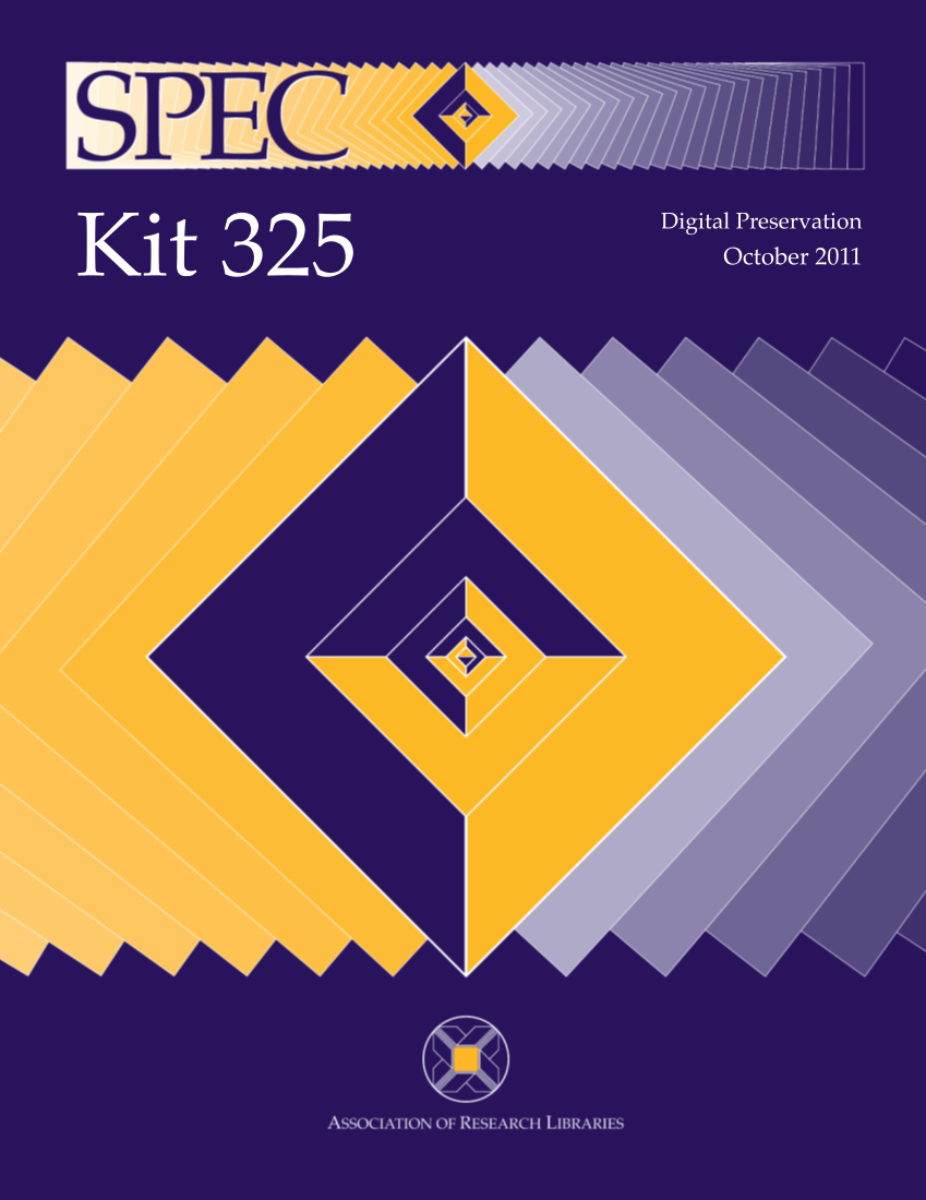 SPEC Kit 325: Digital Preservation (October 2011) page