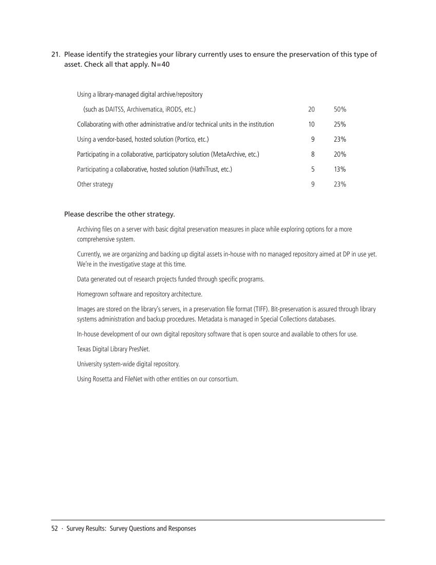 SPEC Kit 325: Digital Preservation (October 2011) page 52