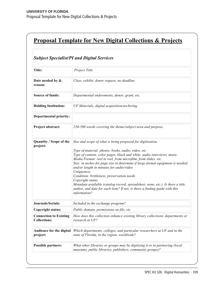 SPEC Kit 326: Digital Humanities (November 2011) page 109