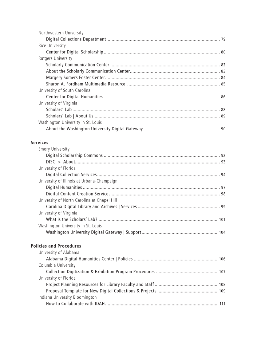 SPEC Kit 326: Digital Humanities (November 2011) page 6