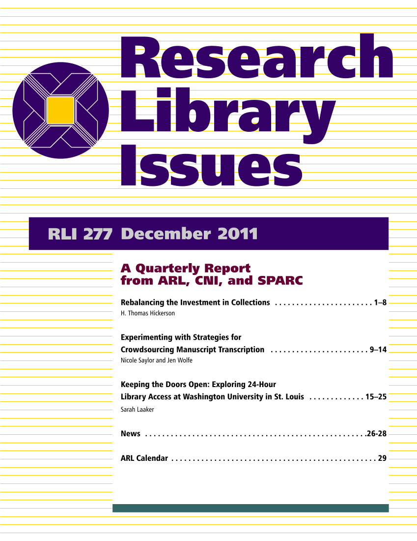 Research Library Issues, no. 277 (Dec. 2011) page