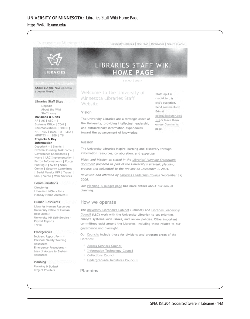 SPEC Kit 304: Social Software in Libraries (July 2008) page 143