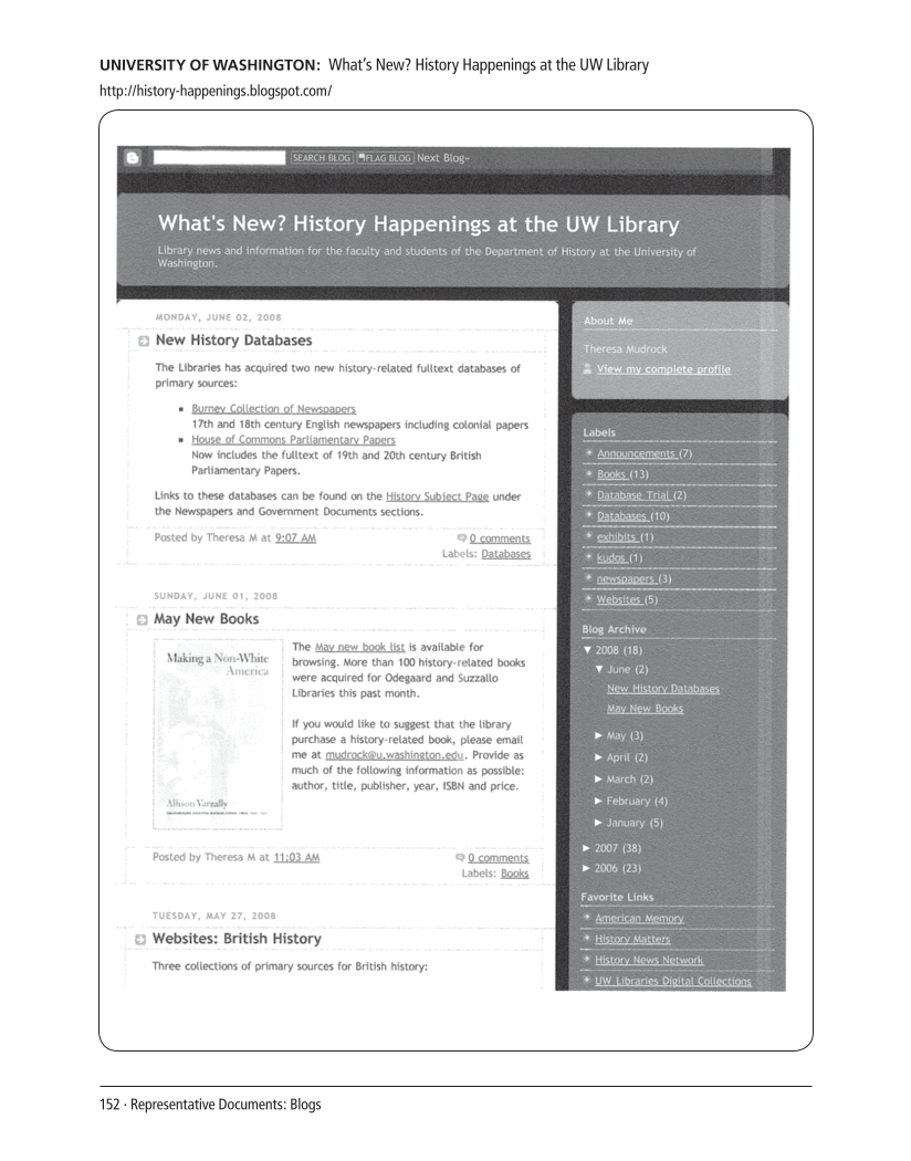 SPEC Kit 304: Social Software in Libraries (July 2008) page 152