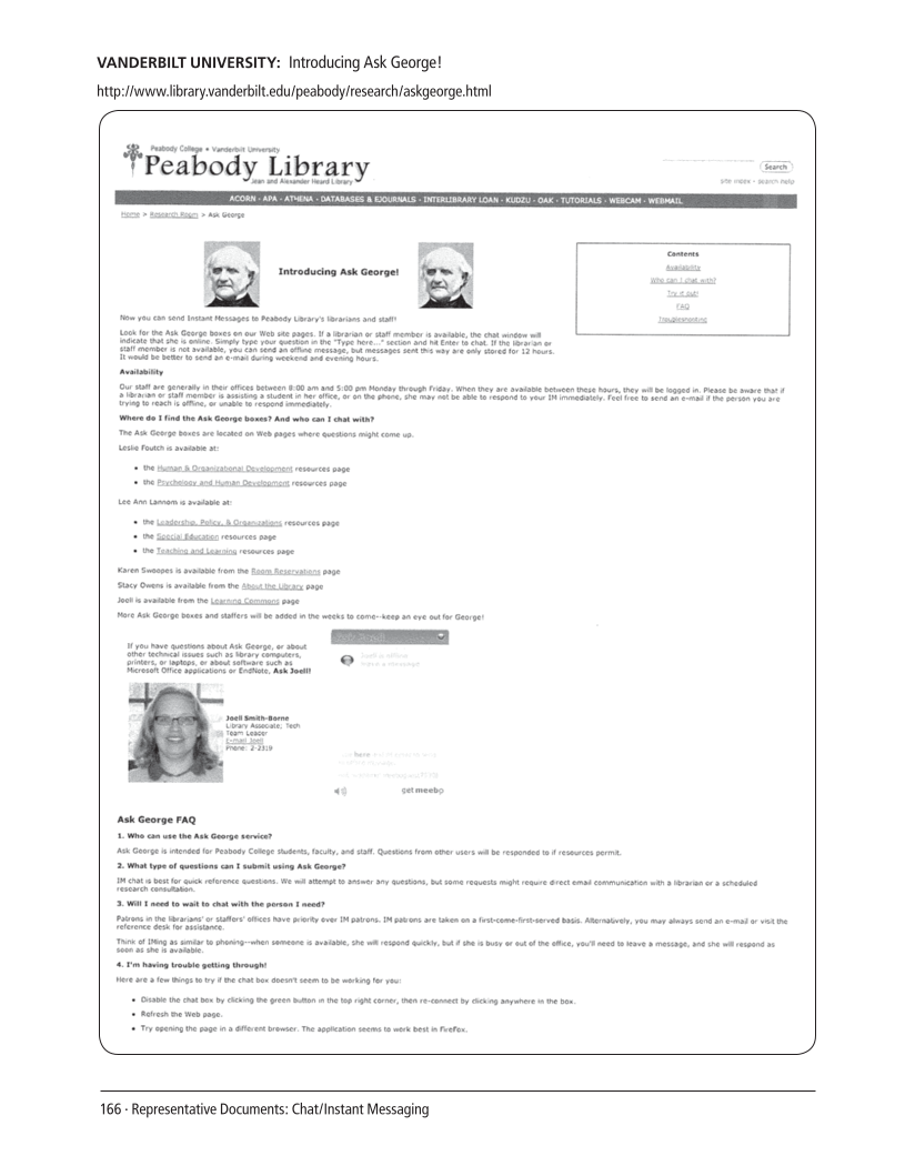 SPEC Kit 304: Social Software in Libraries (July 2008) page 166