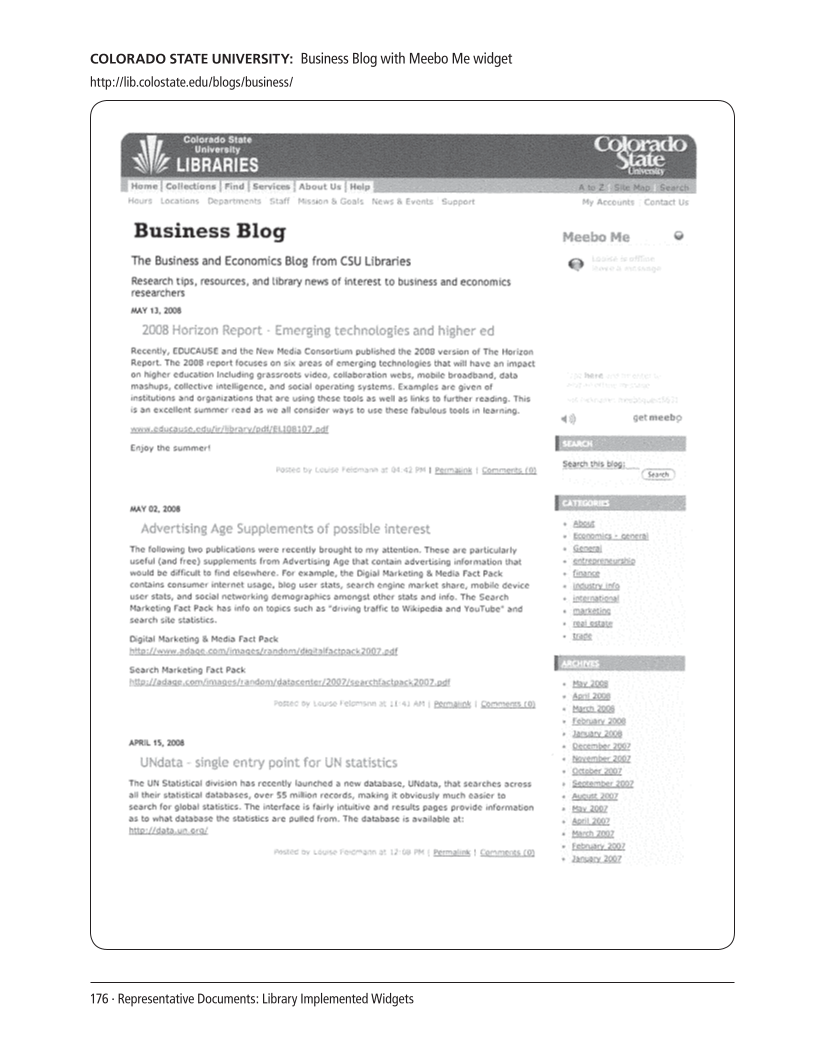 SPEC Kit 304: Social Software in Libraries (July 2008) page 176