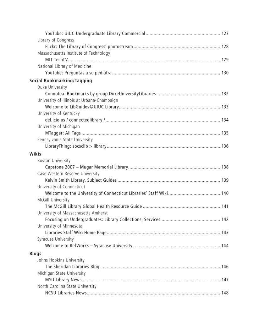 SPEC Kit 304: Social Software in Libraries (July 2008) page 6