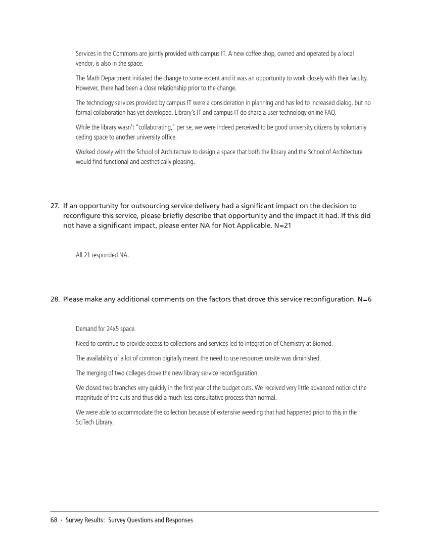 SPEC Kit 327: Reconfiguring Service Delivery (December 2011) page 68