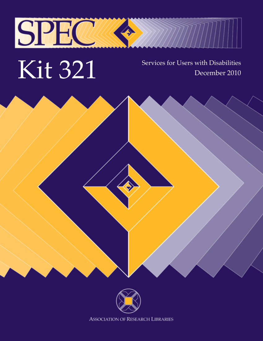 SPEC Kit 321: Services for Users with Disabilities (December 2010) page
