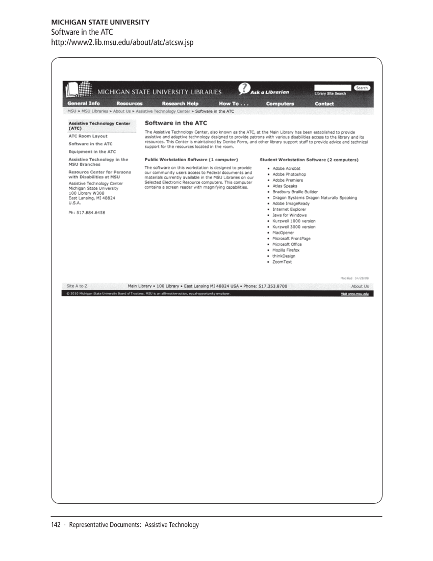 SPEC Kit 321: Services for Users with Disabilities (December 2010) page 142