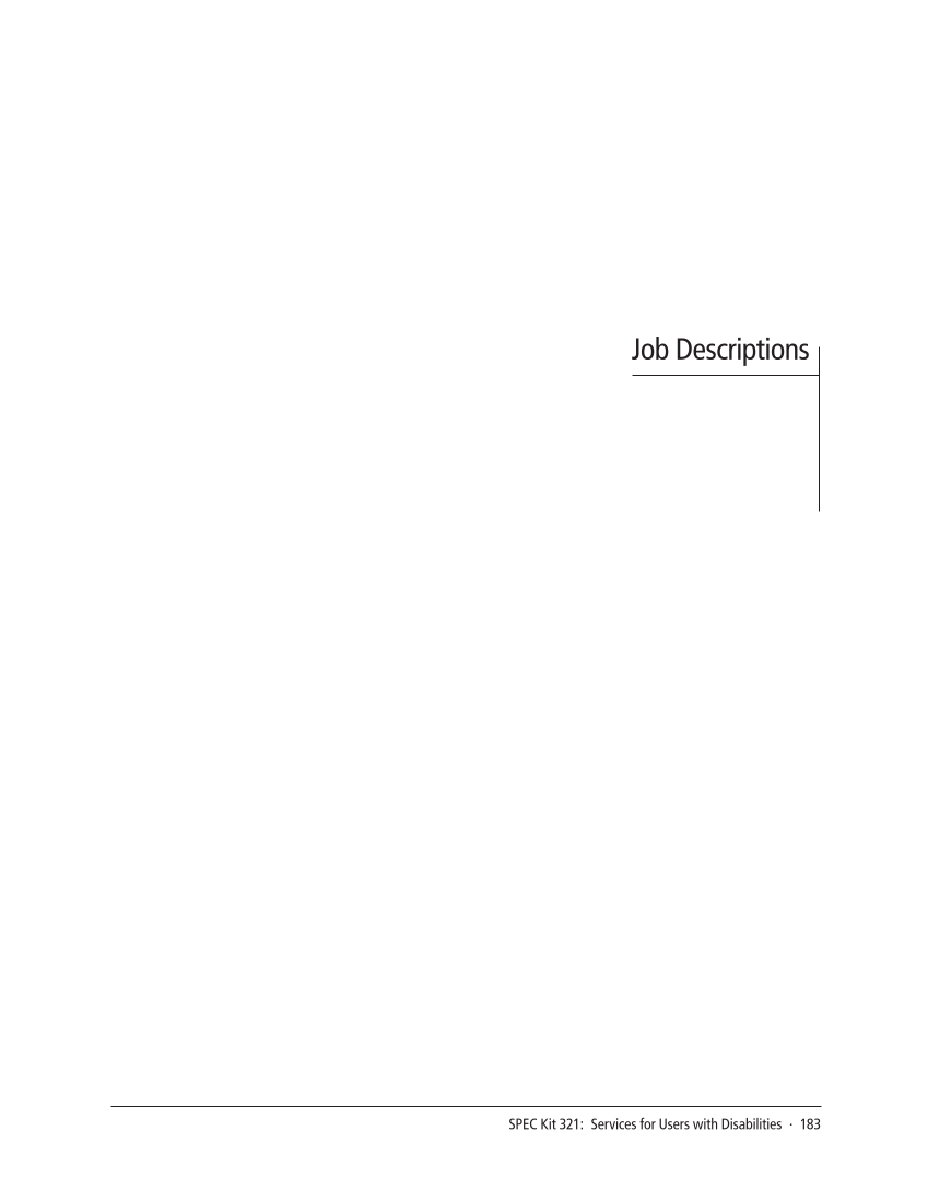SPEC Kit 321: Services for Users with Disabilities (December 2010) page 183