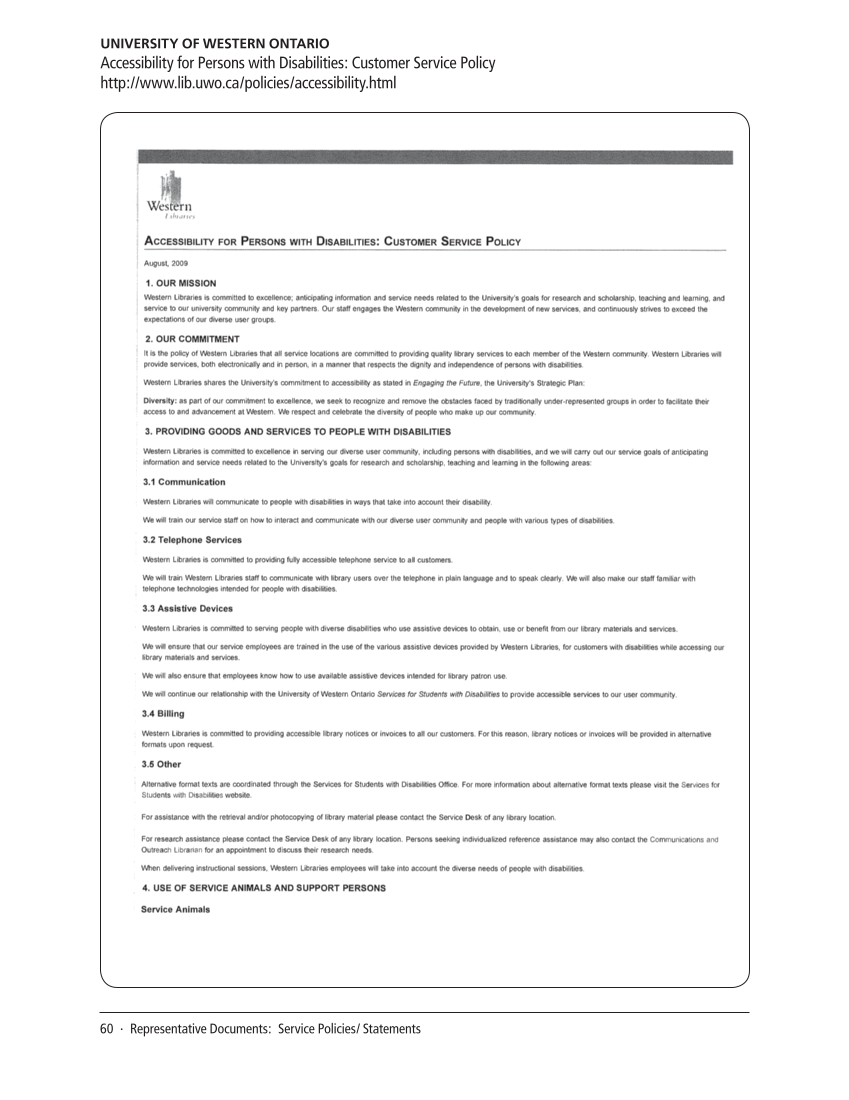 SPEC Kit 321: Services for Users with Disabilities (December 2010) page 60