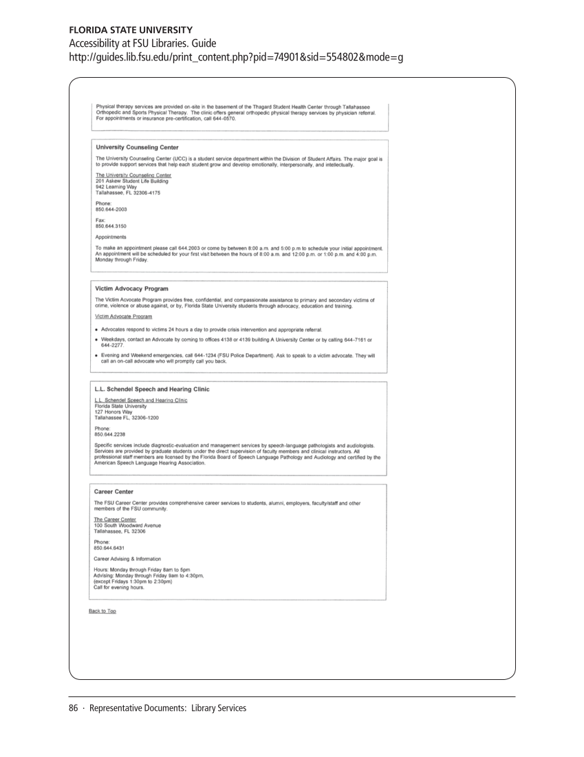 SPEC Kit 321: Services for Users with Disabilities (December 2010) page 86