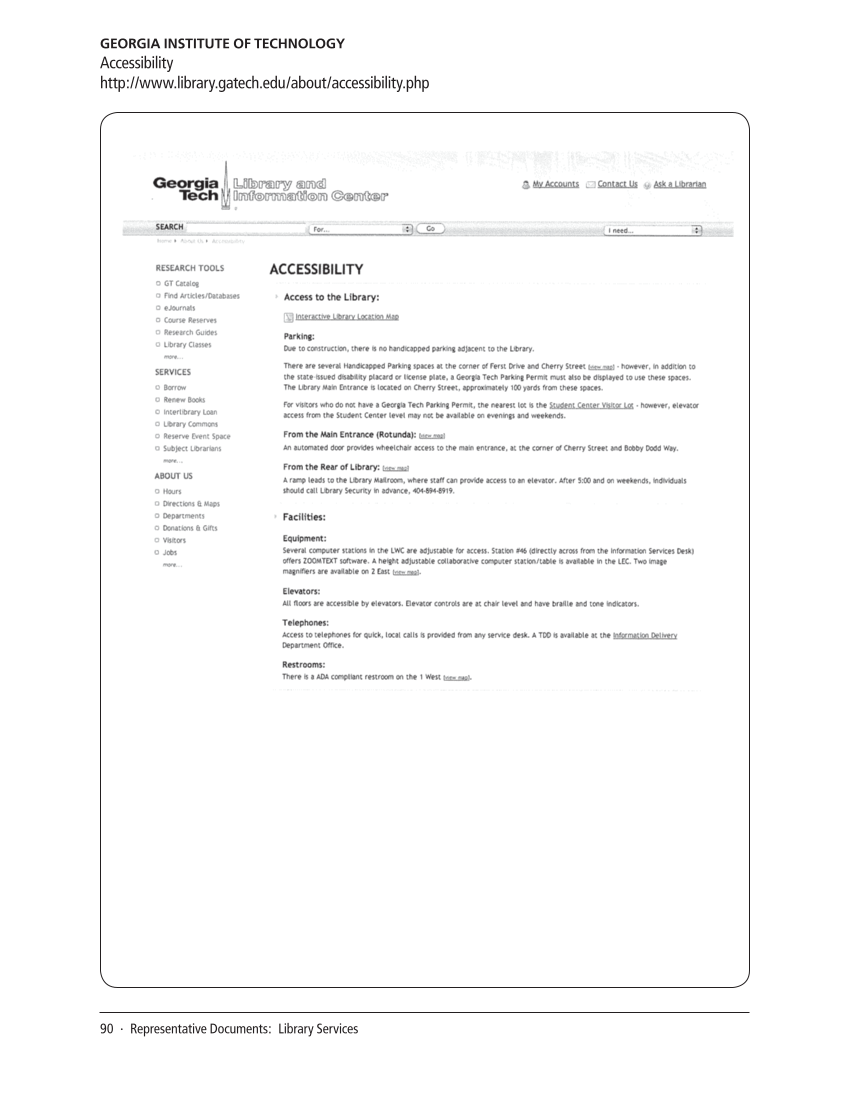 SPEC Kit 321: Services for Users with Disabilities (December 2010) page 90