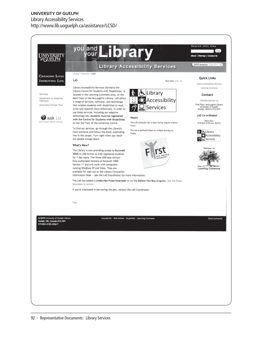 SPEC Kit 321: Services for Users with Disabilities (December 2010) page 92