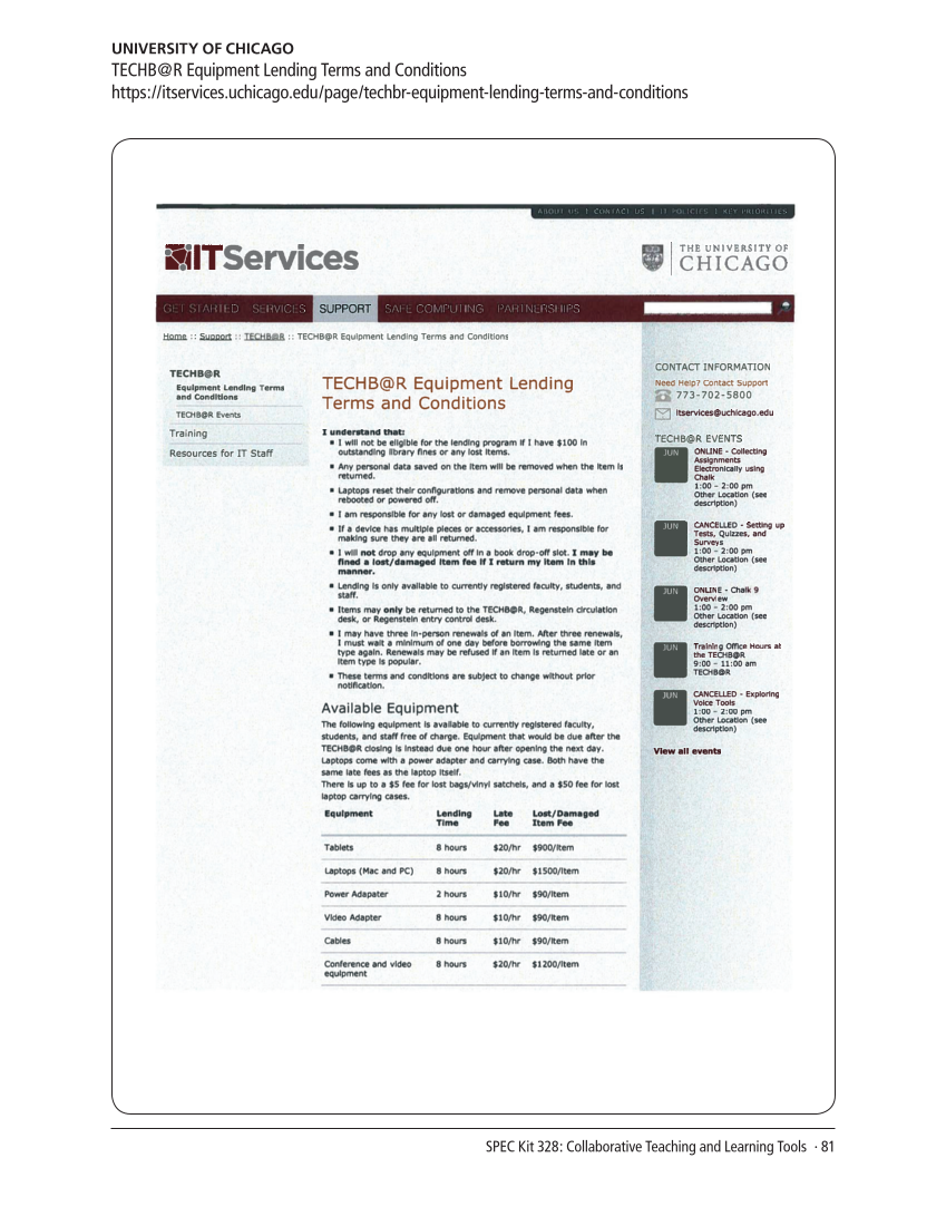 SPEC Kit 328: Collaborative Teaching and Learning Tools (July 2012) page 81