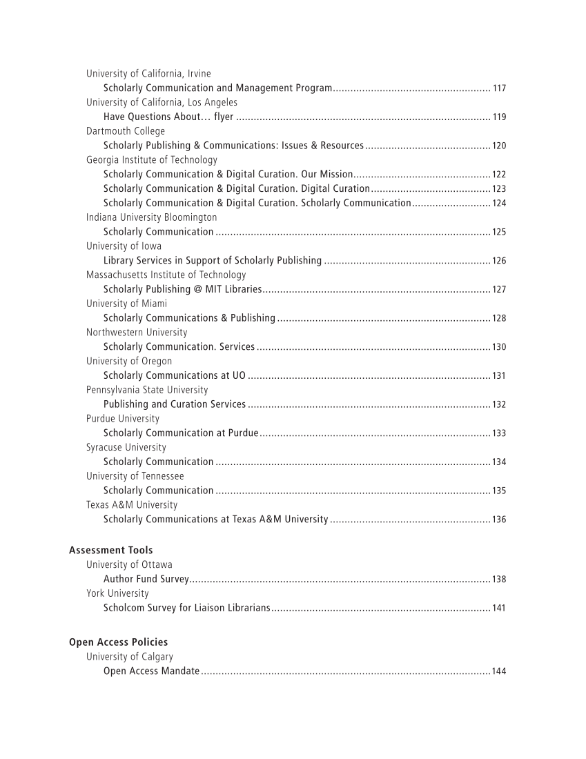 SPEC Kit 332: Organization of Scholarly Communication Services (November 2012) page 7