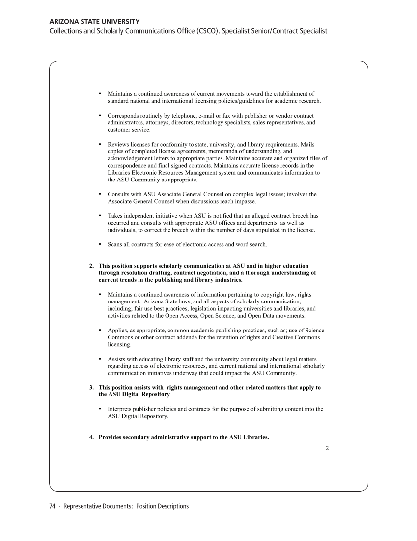 SPEC Kit 332: Organization of Scholarly Communication Services (November 2012) page 74