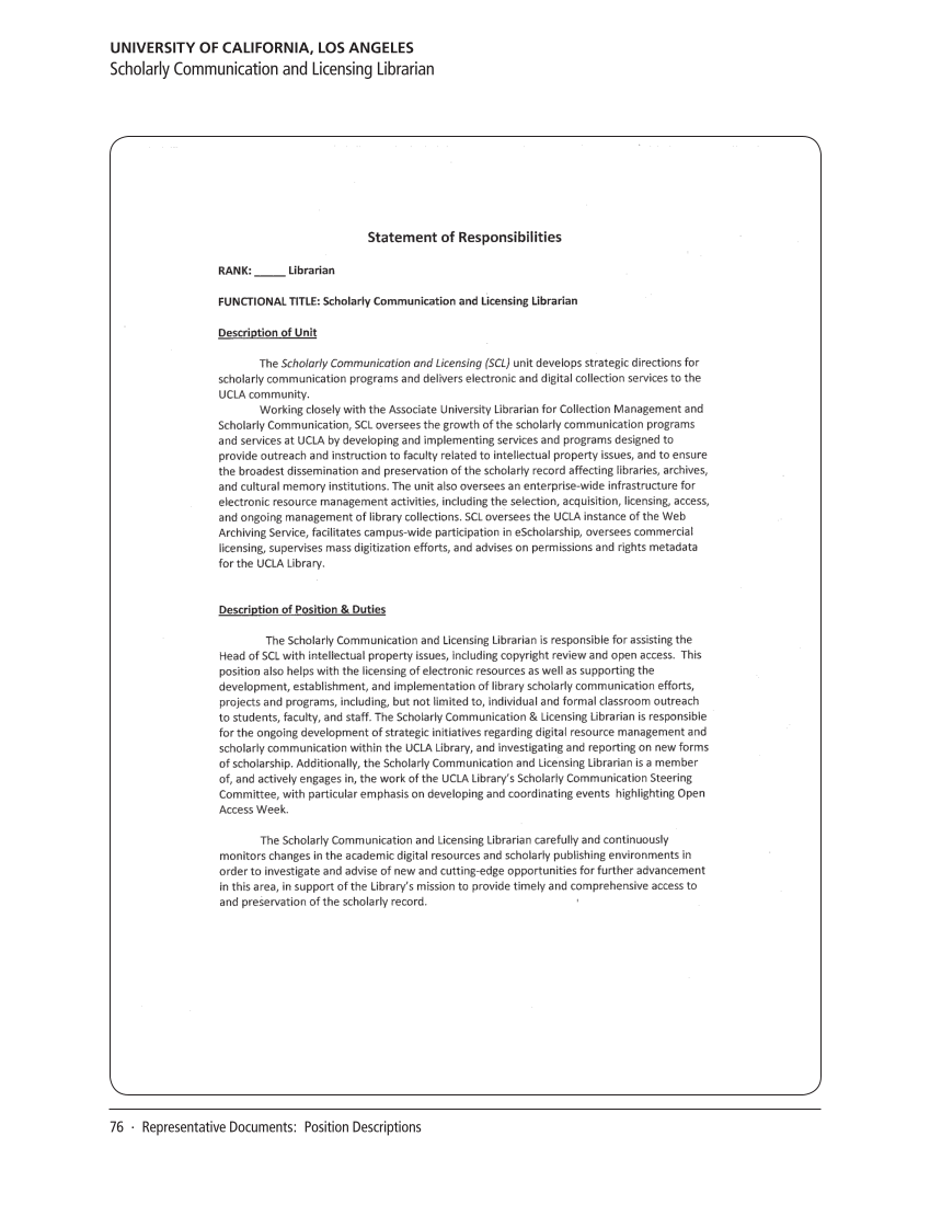 SPEC Kit 332: Organization of Scholarly Communication Services (November 2012) page 76