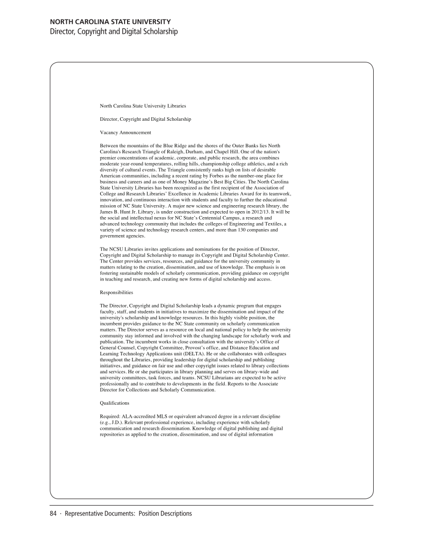 SPEC Kit 332: Organization of Scholarly Communication Services (November 2012) page 84