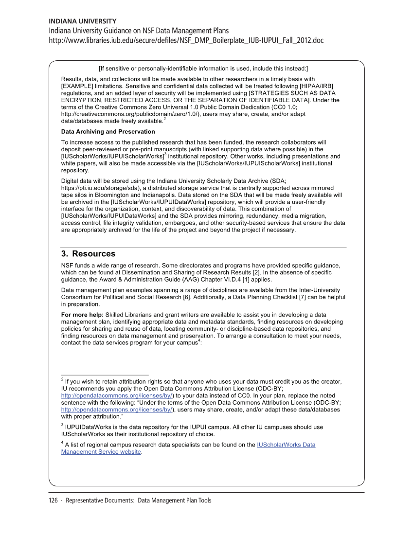 SPEC Kit 334: Research Data Management Services (July 2013) page 126