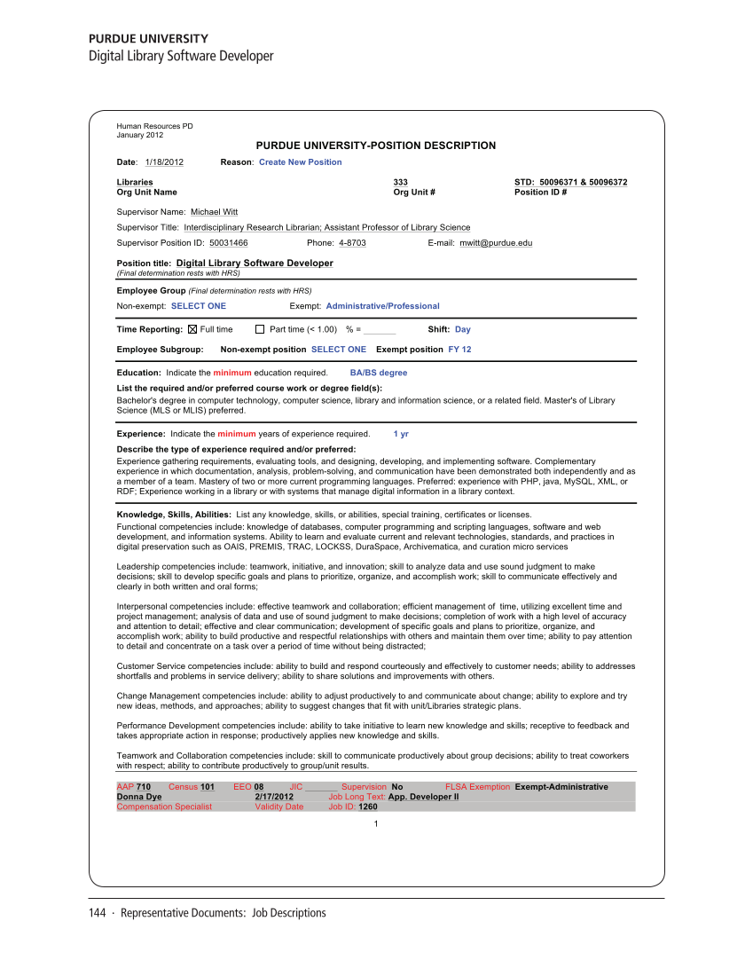 SPEC Kit 334: Research Data Management Services (July 2013) page 144