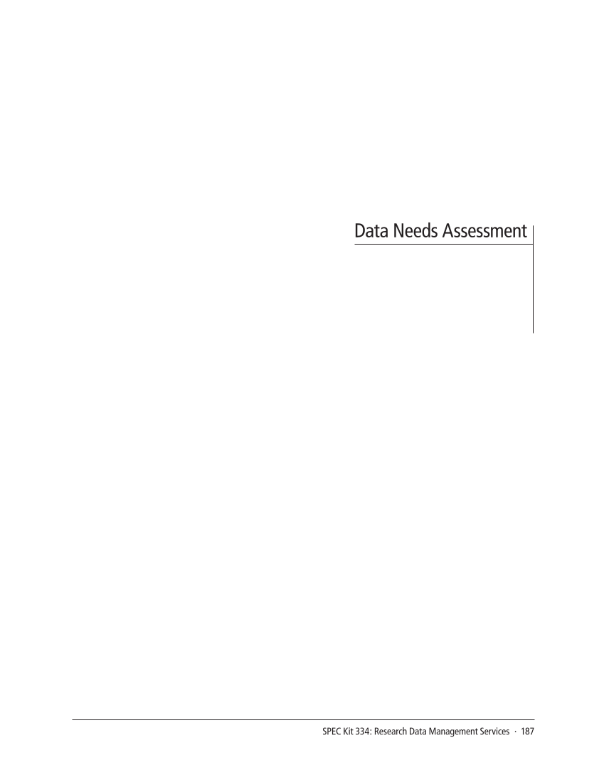 SPEC Kit 334: Research Data Management Services (July 2013) page 187