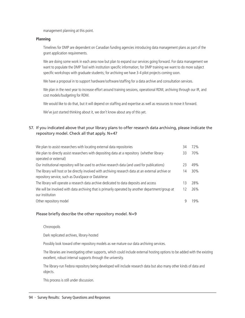 SPEC Kit 334: Research Data Management Services (July 2013) page 94