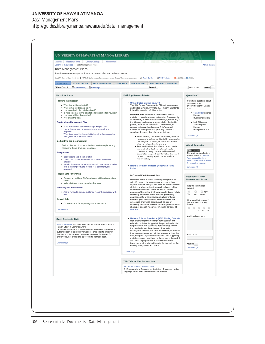 SPEC Kit 336: Responsible Conduct of Research Training (September 2013) page 106