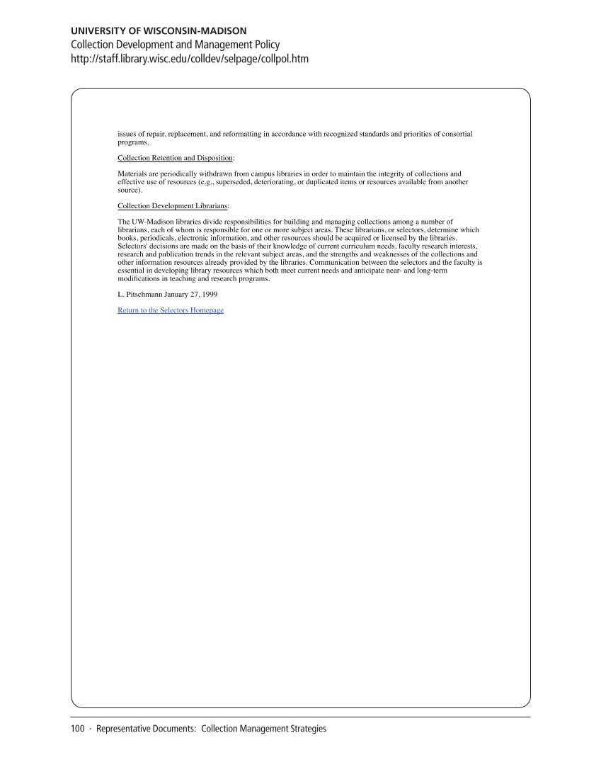 SPEC Kit 337: Print Retention Decision Making (October 2013) page 100