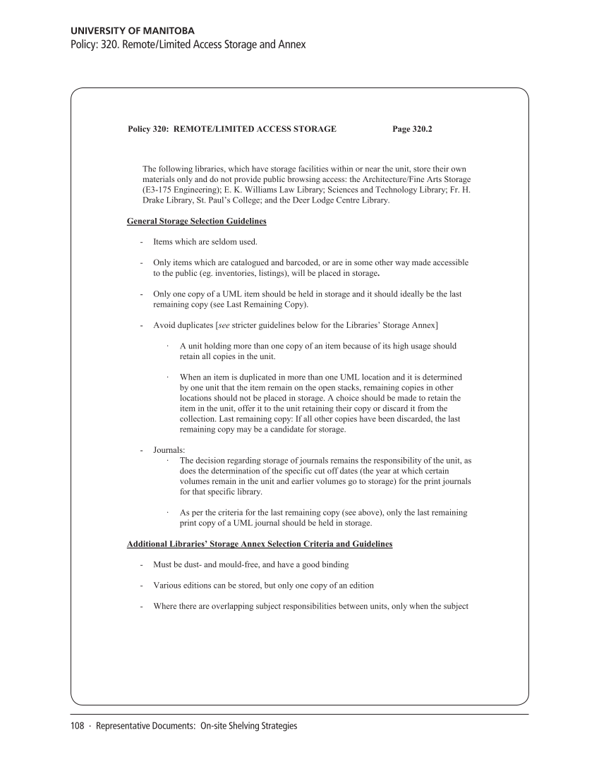 SPEC Kit 337: Print Retention Decision Making (October 2013) page 108