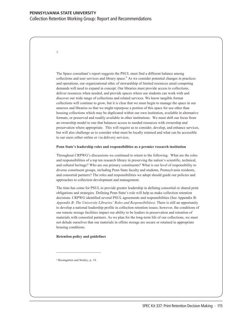 SPEC Kit 337: Print Retention Decision Making (October 2013) page 115