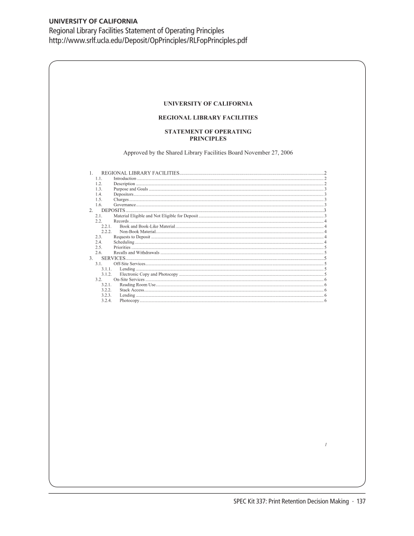 SPEC Kit 337: Print Retention Decision Making (October 2013) page 137