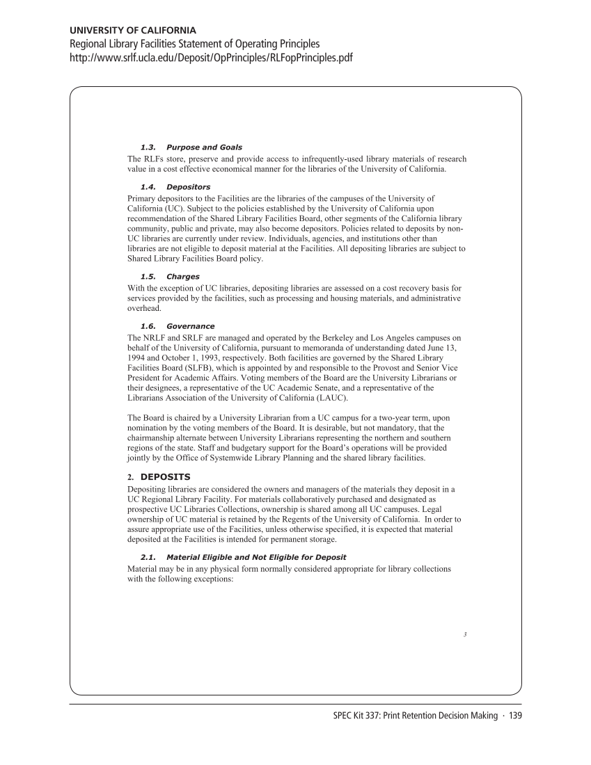 SPEC Kit 337: Print Retention Decision Making (October 2013) page 139
